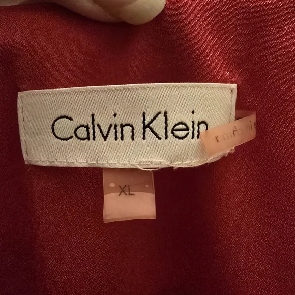 Calvin Klein Women's Red Drape Top - Picture 3 of 5